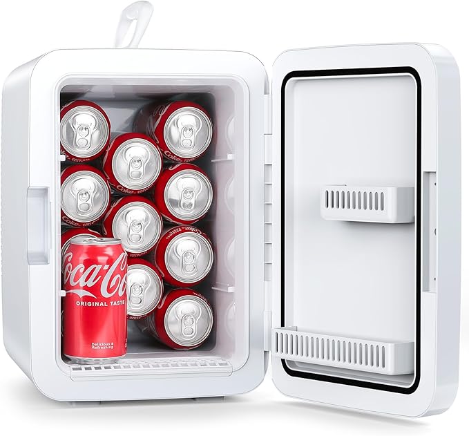 compact mini fridge, 15 can po...