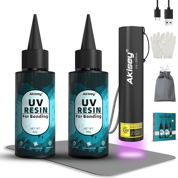 uv resin kit with light, 100g ...